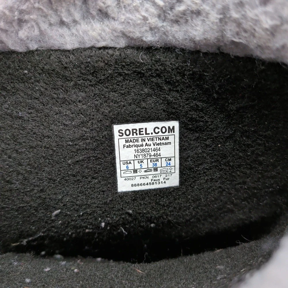 Sorel Yoot Pac Nylon Kids Waterproof Snow Boots Navy Blue Red Size 6 NY1879-464